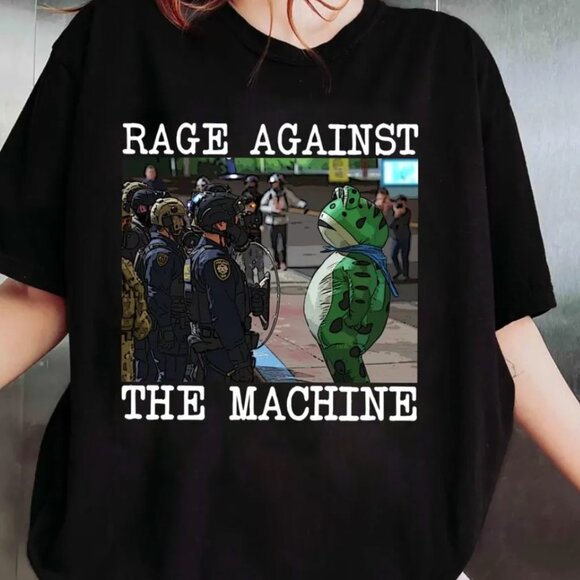Rage Against The Machine Portland Frog Protest Shirt, Anti Fascism Shirt - Picture 1 of 1